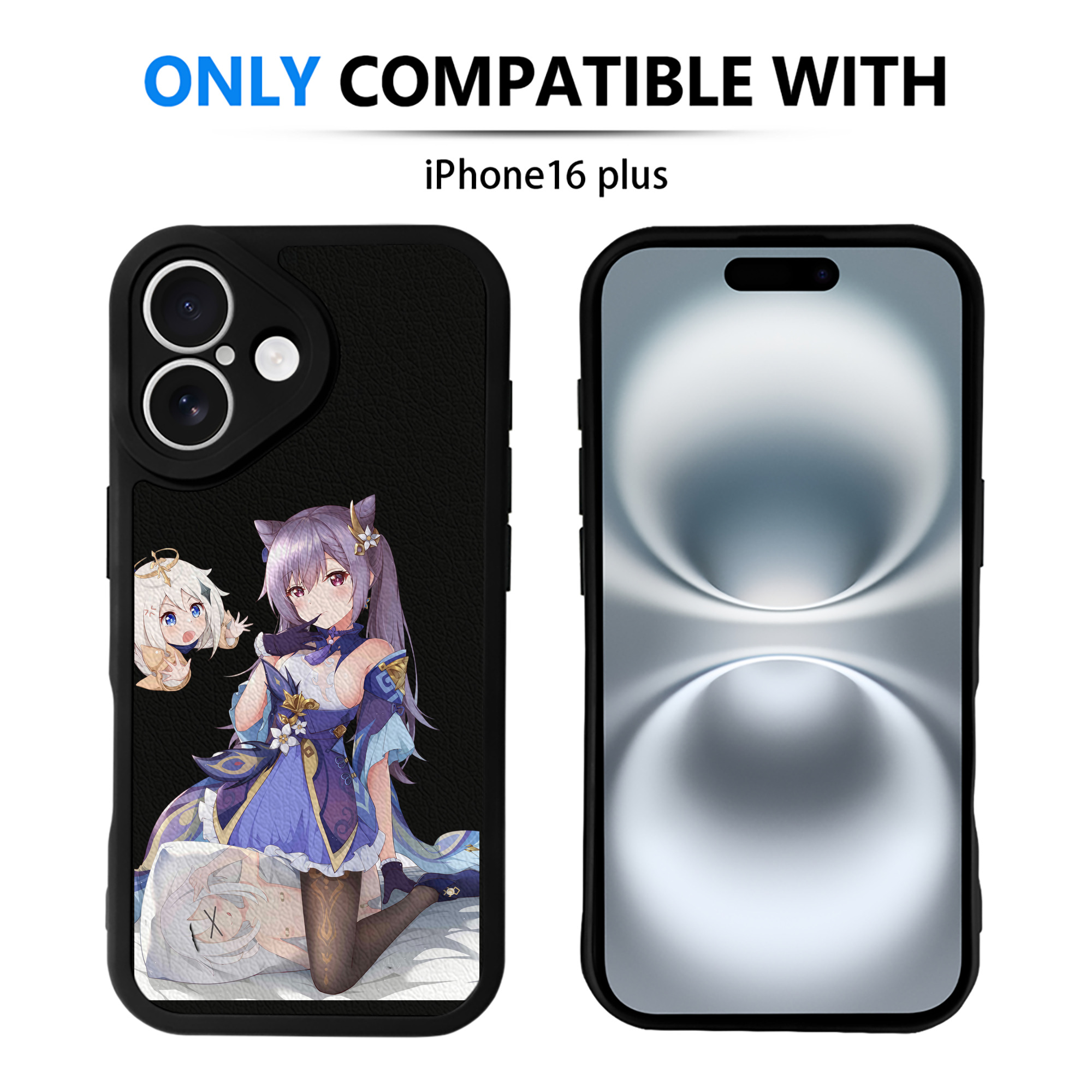 げんし神 刻晴 こくせい genshin Kokusei 【iPhone 16シリーズ対応】シリコンスマホケース（レザー調） 材質：シリコン